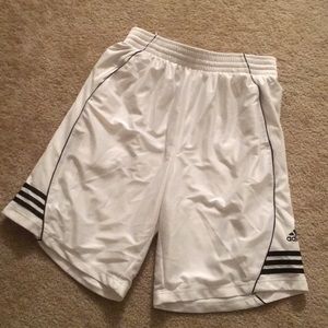 White Adidas basketball shorts Sz small/medium